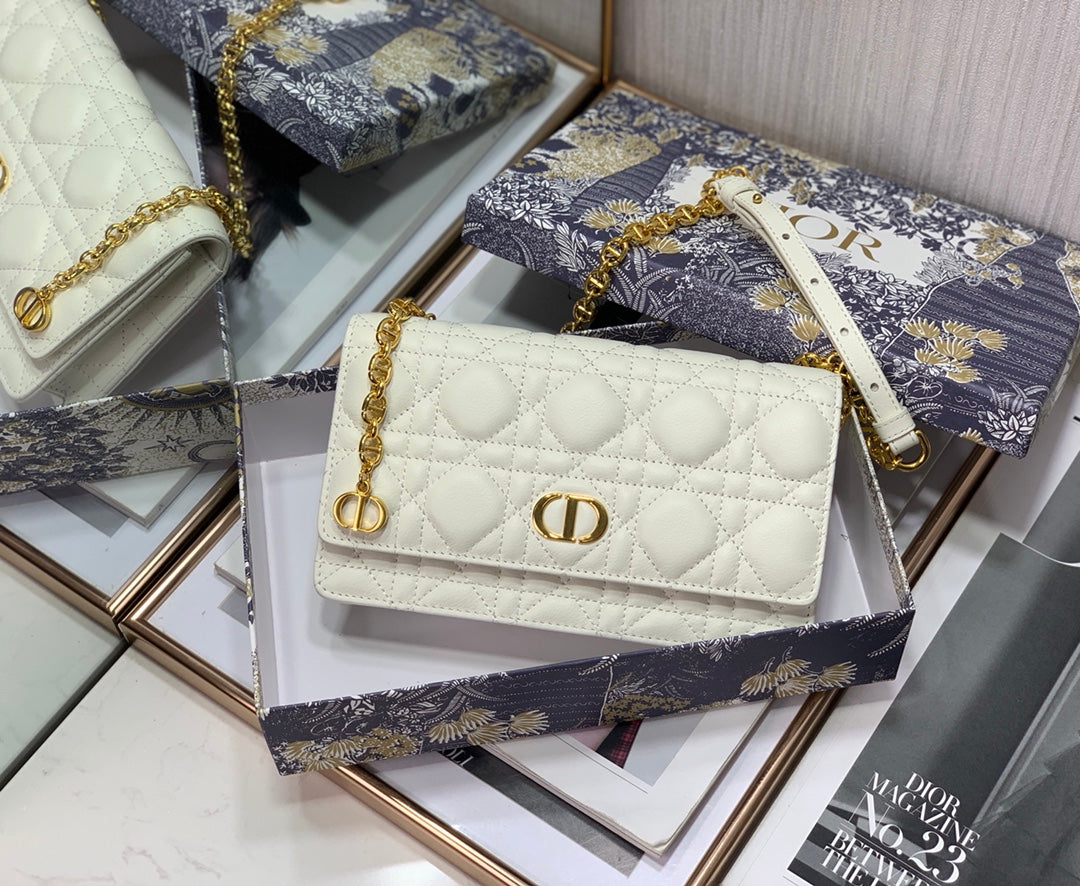 TOP Christian Dior Caro Woc Belt Bag - White