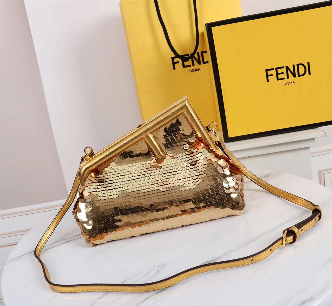 TOP FENDI  First Sparkling beads Gold