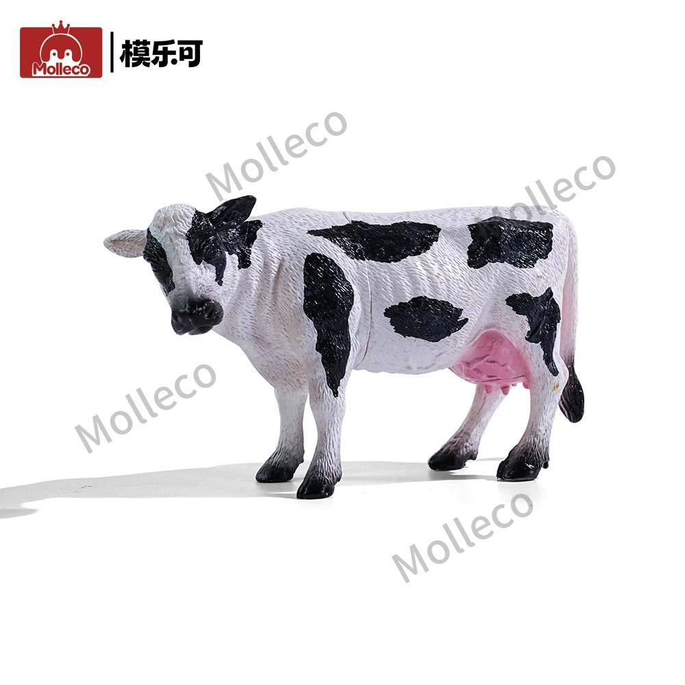 Molleco Animal Figure Toys for Kids and Children White Cow CP053-2