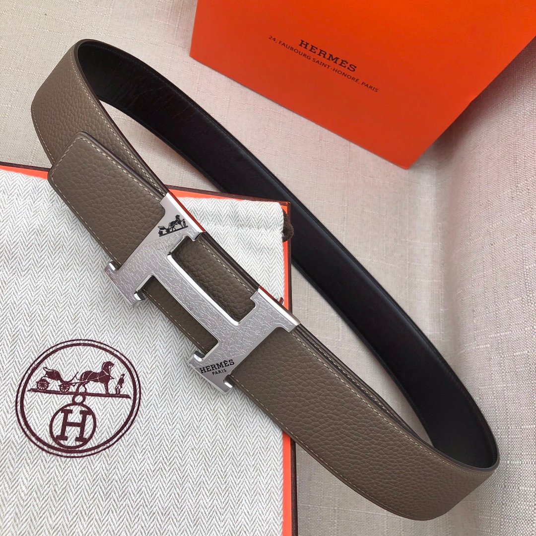 Hermès H Belt Buckle & Reversible Brown For Women, Women Belt 380MM