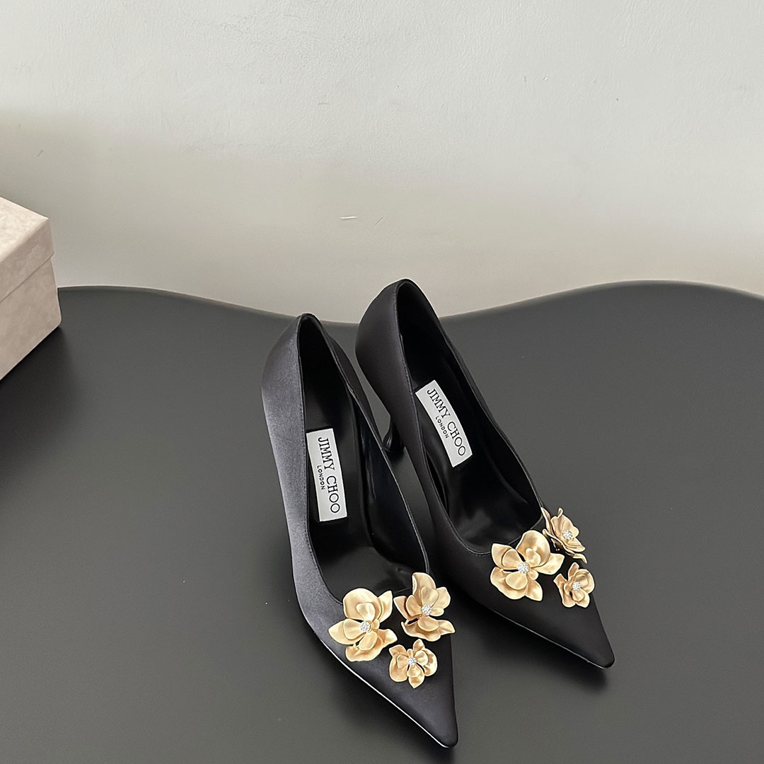 Jimmy Choo 9.5CM Slim Heel Stylish And Elegant  Slide Sandal (Replica)