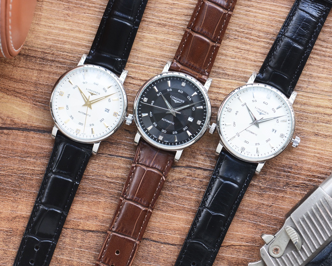 TOP LONGINES Barrel-Shaped Stainless Steel Watch 41mm - 3 Colors