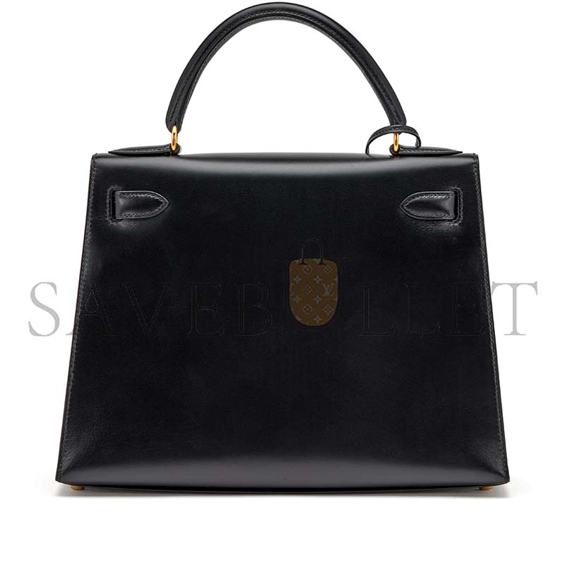 HERMÈS BLACK BOX KELLY 28 GOLD HARDWARE (28*22*10cm)