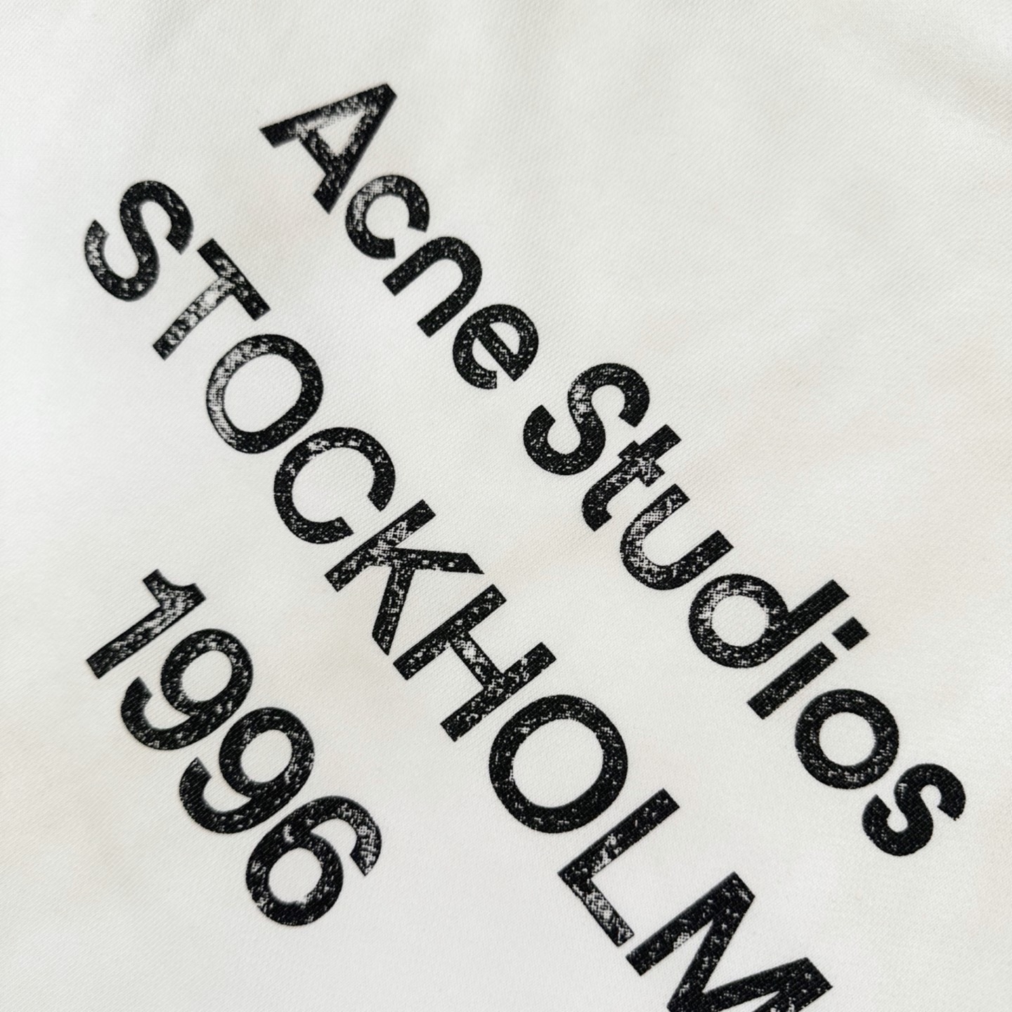 Acne 1996泥染水洗磨破做旧连帽卫衣（白色）