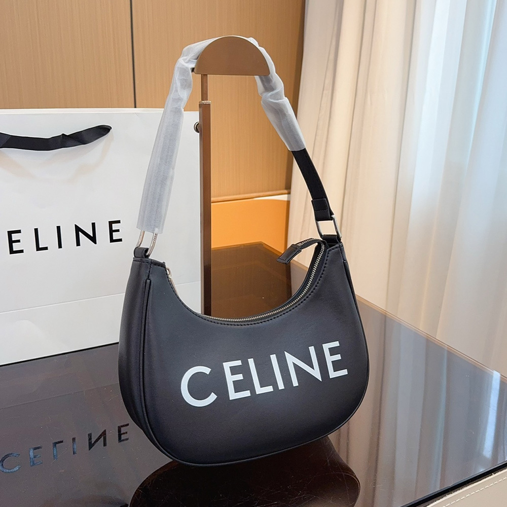 Celine Triomphe Half Moon Leather Handbag Shoulder Bag (Replica)