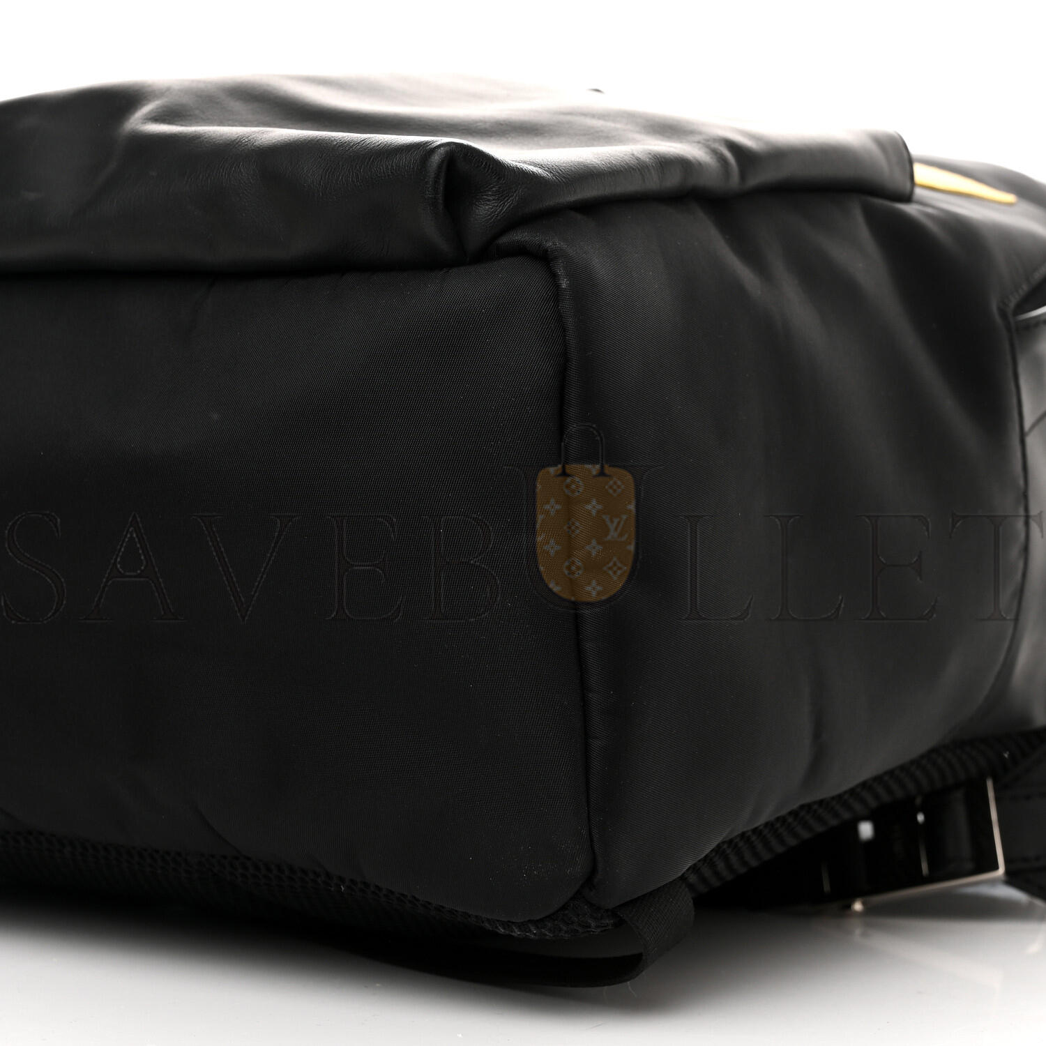 FENDI NYLON VITELLO LIBERTY VITELLO DOLCE MONSTER EYES ROUNDED BACKPACK BLACK SUNFLOWER (39*33*14cm)