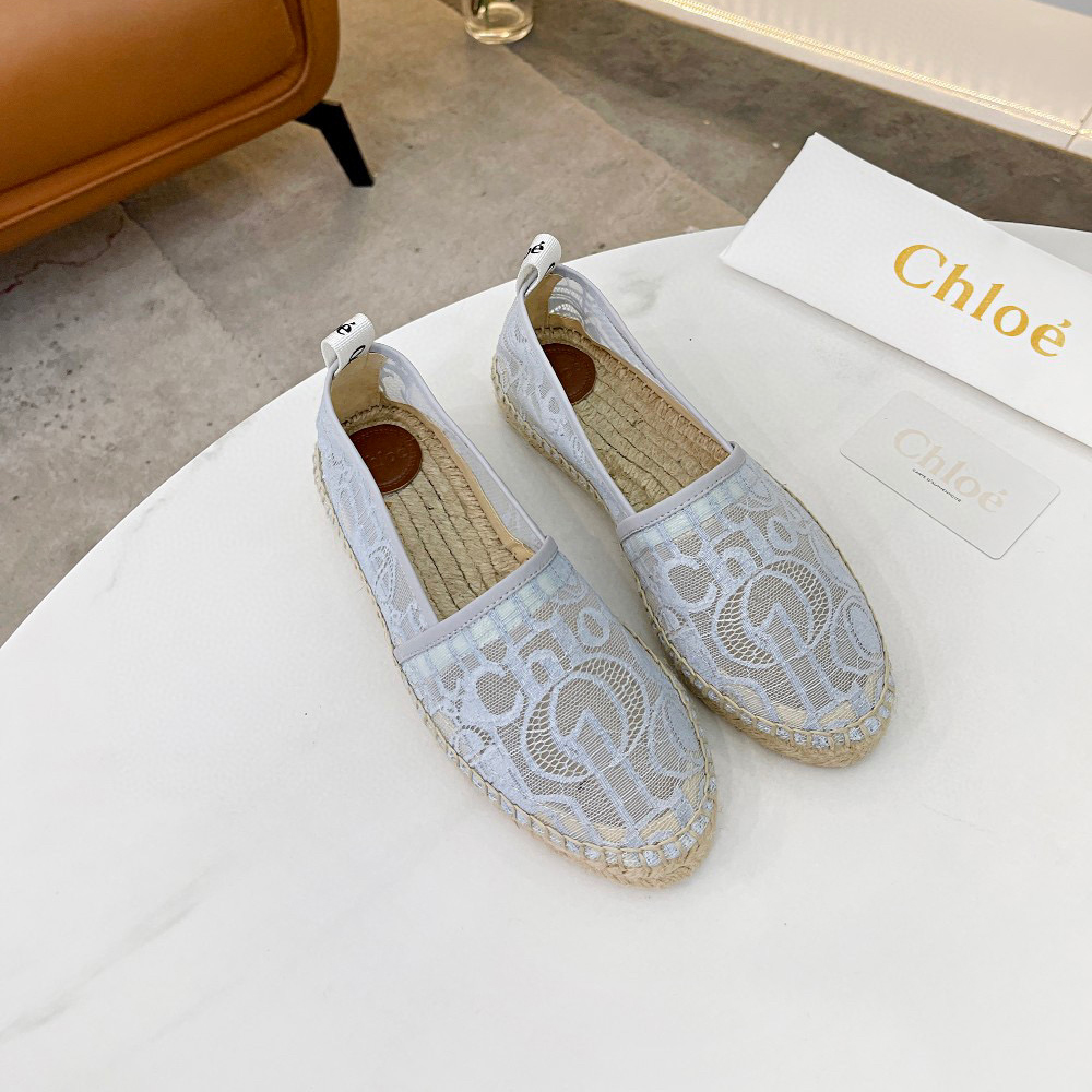 Chloe Woven Straw Stylish Casual Flats Shoes Sandal (Replica)