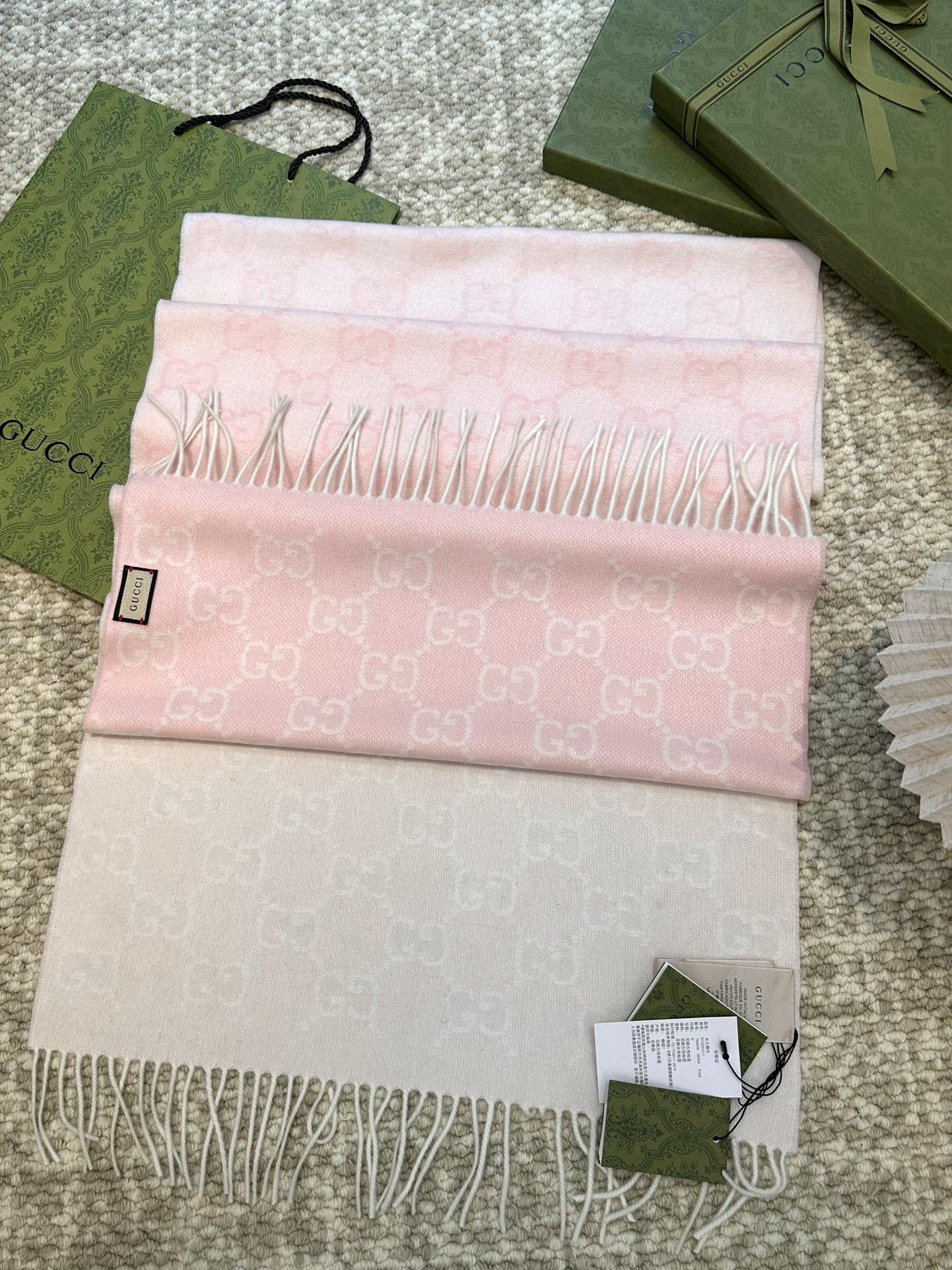 TOP GUCCI Cashmere Scarf 47*200cm - 2 Colors