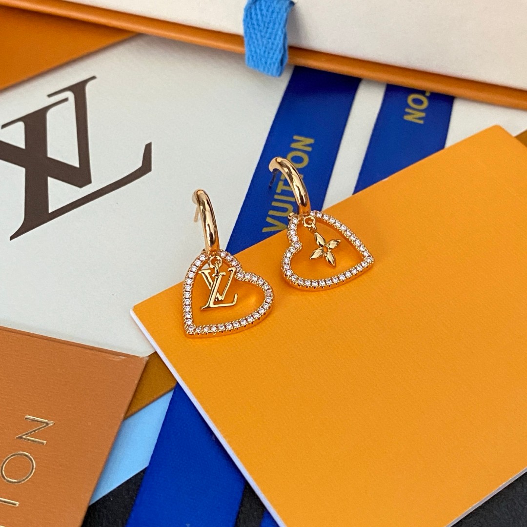 TOP Louis Vuitton LV Earrings - Gold