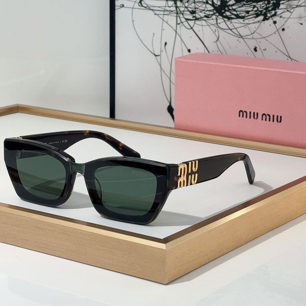 MIU MIU  The Hollow Logo of the Mirror leg Sunglasses Top quality （Replica）