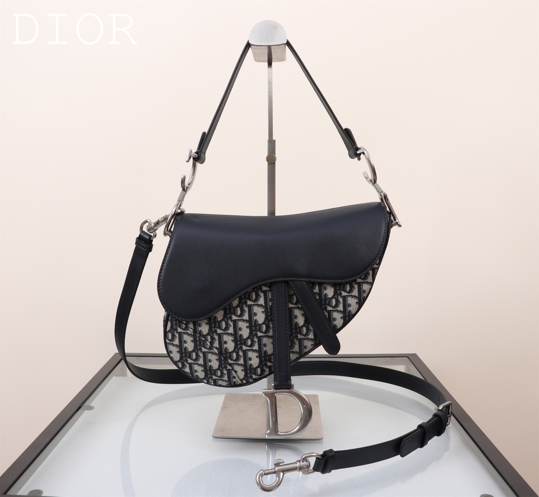 TOP Christian Dior Saddle Bag 25.5×20×6.5cm -Blue