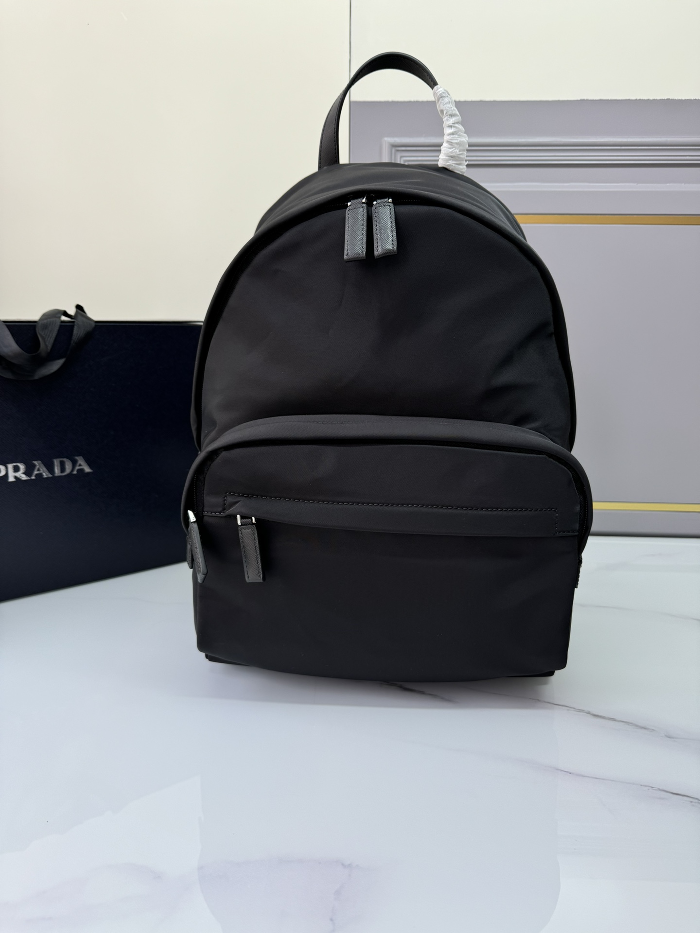 TOP PRADA Nylon Backpack 29×40×17cm - Black