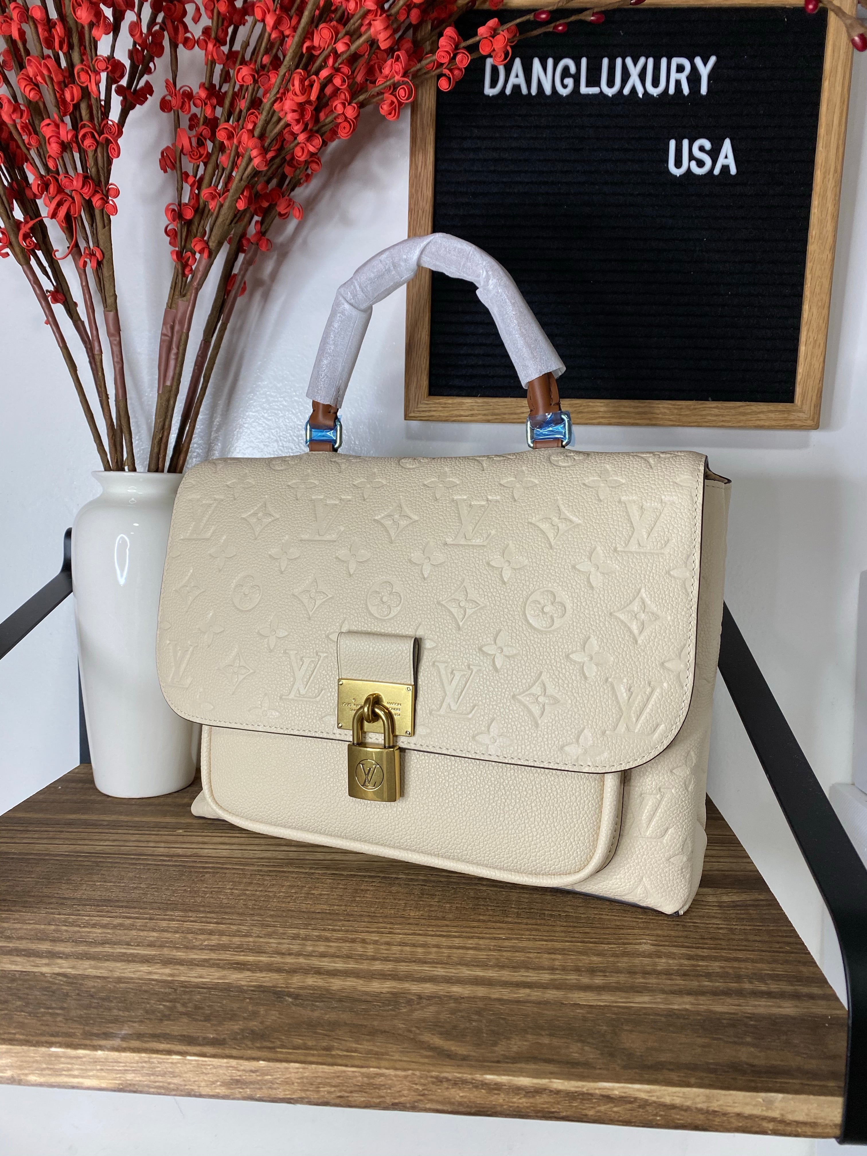 TOP Louis Vuitton LV Marignan Handbag 28 x 21 x 9cm - WHITE