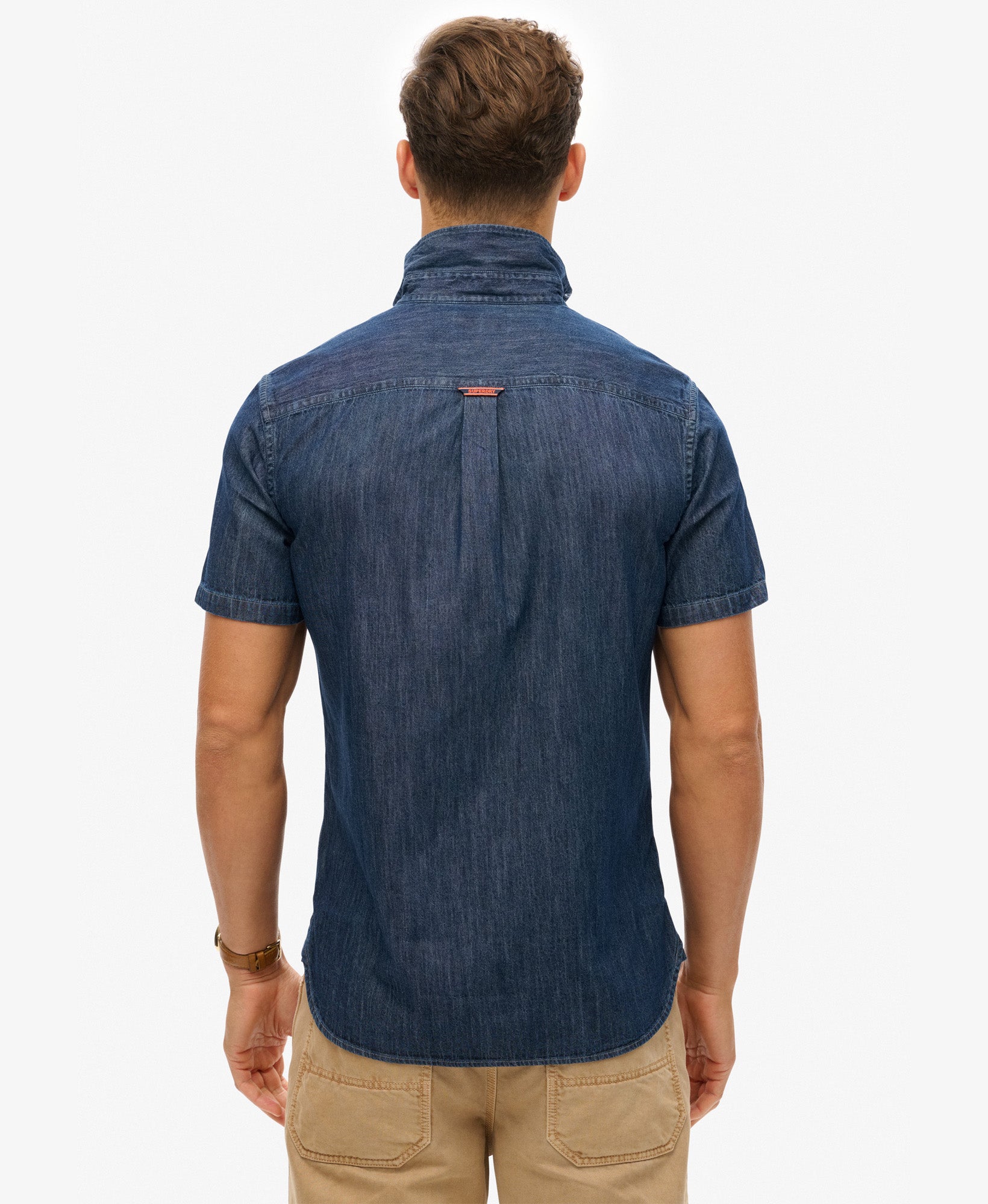 Essential Short Sleeve Denim Shirt | Rinse Wash