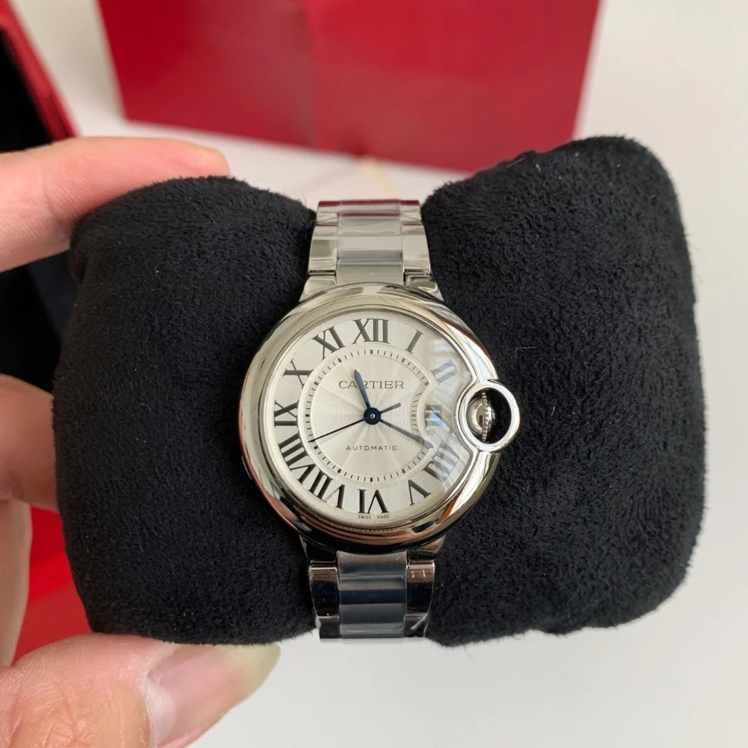 Women Automatic Mechanical Wrist Watch, Roman Numeral Dial Stainless Steel Bracelet Wristwatch, Luxury Round Case Business Casual Ladies Timepiece