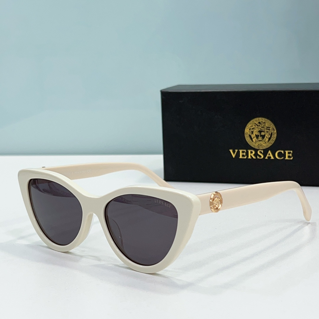 Versace  Mirror leg Logo Cat-eye Sunglasses Top Quality（Replica）