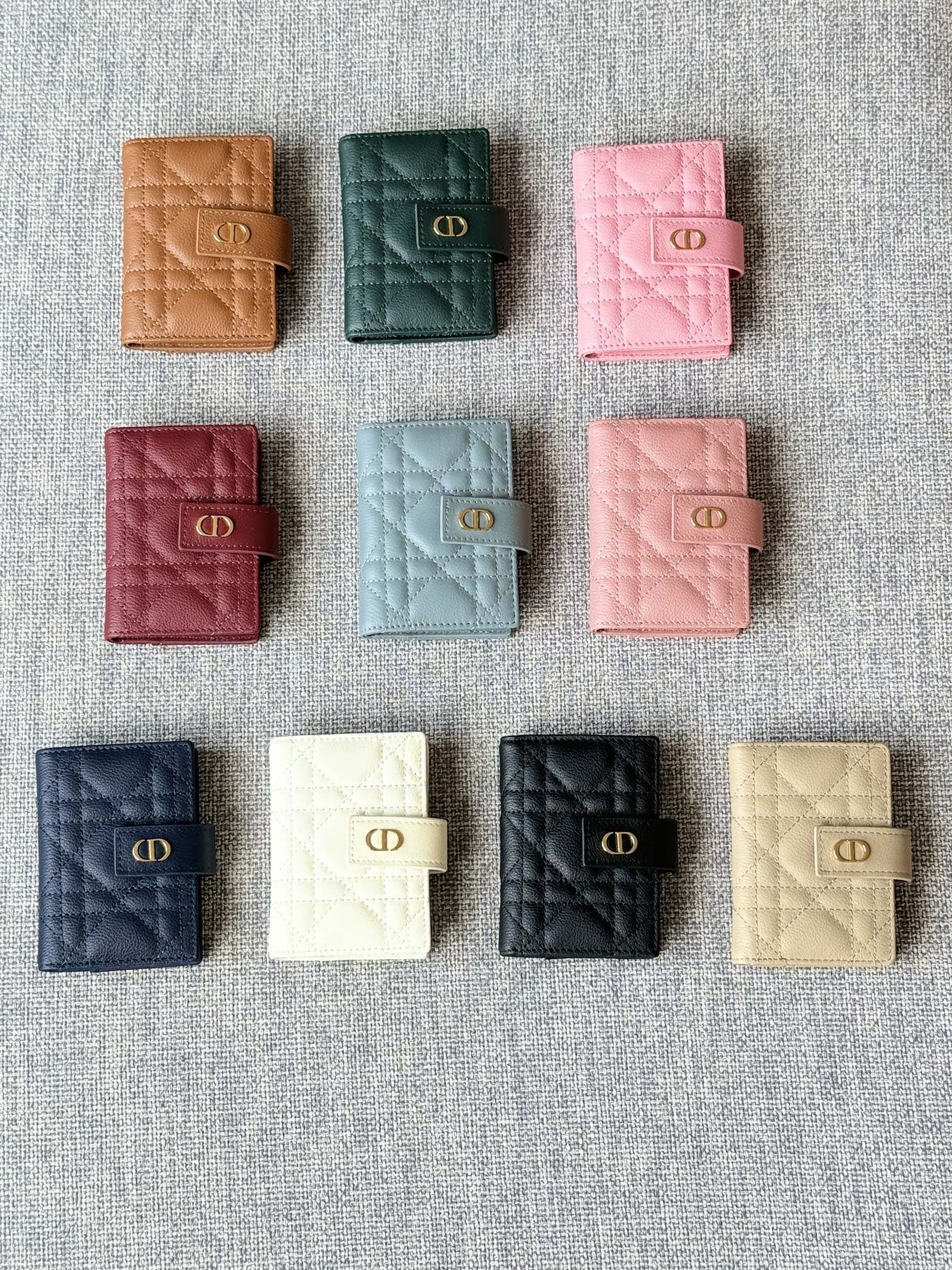 TOP Christian Dior Caro Dandelion Card Holder 11x8x1.3cm - 10 Colors