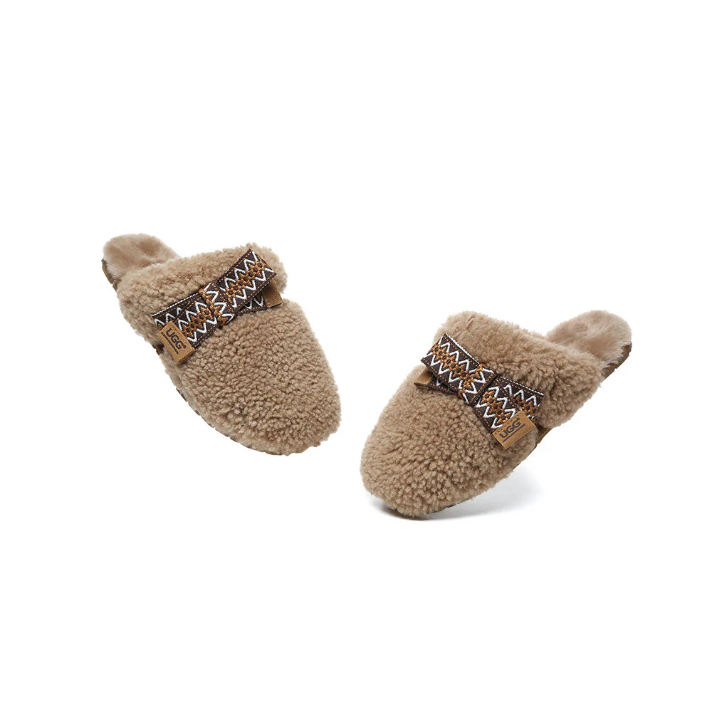 UGG Sheep Wool Bowknot Cecil Slippers (Replica)