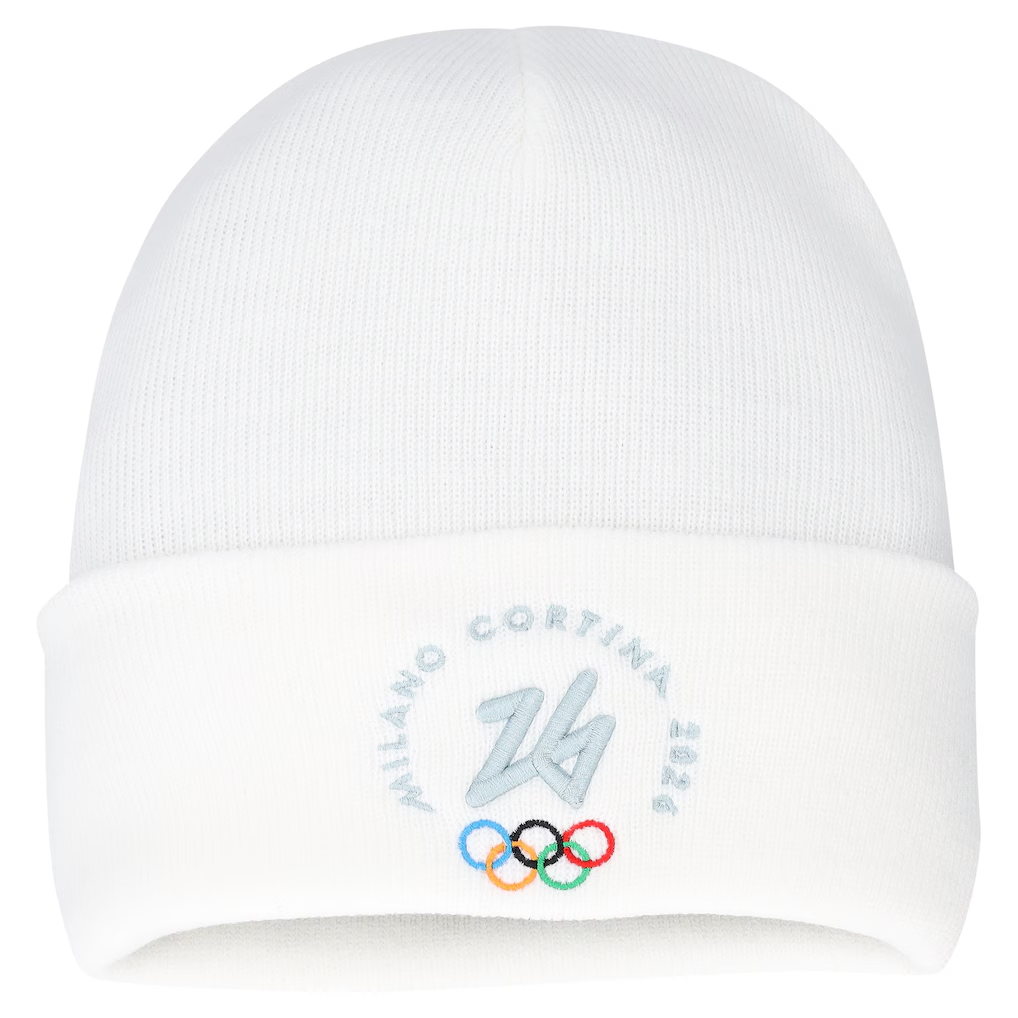 Milano Cortina 2026 Olympics Logo Beanie - White