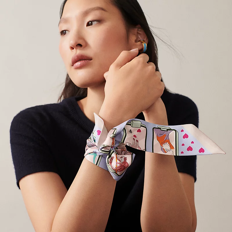 TOP HERMES Dynamic Sharing Twilly Scarf 86 x 5 cm - 4 Colours