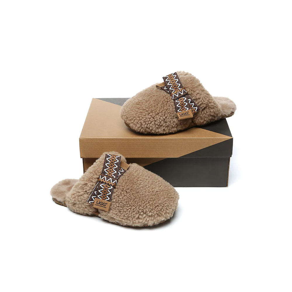 UGG Sheep Wool Bowknot Cecil Slippers (Replica)