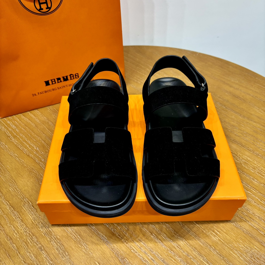 Hermès Chypre leather sandals （Replica）