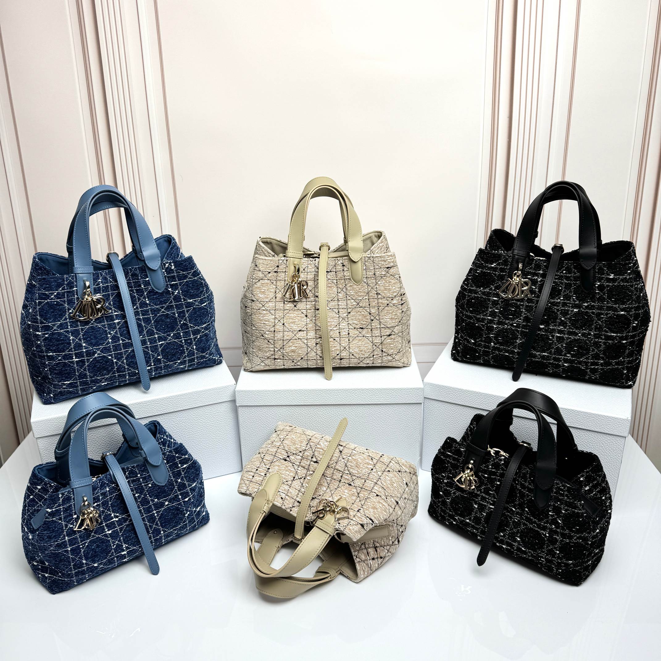 TOP Christian Dior Toujours Handbag 23x14x12cm/28.5x21.5x17cm - 3 Colour