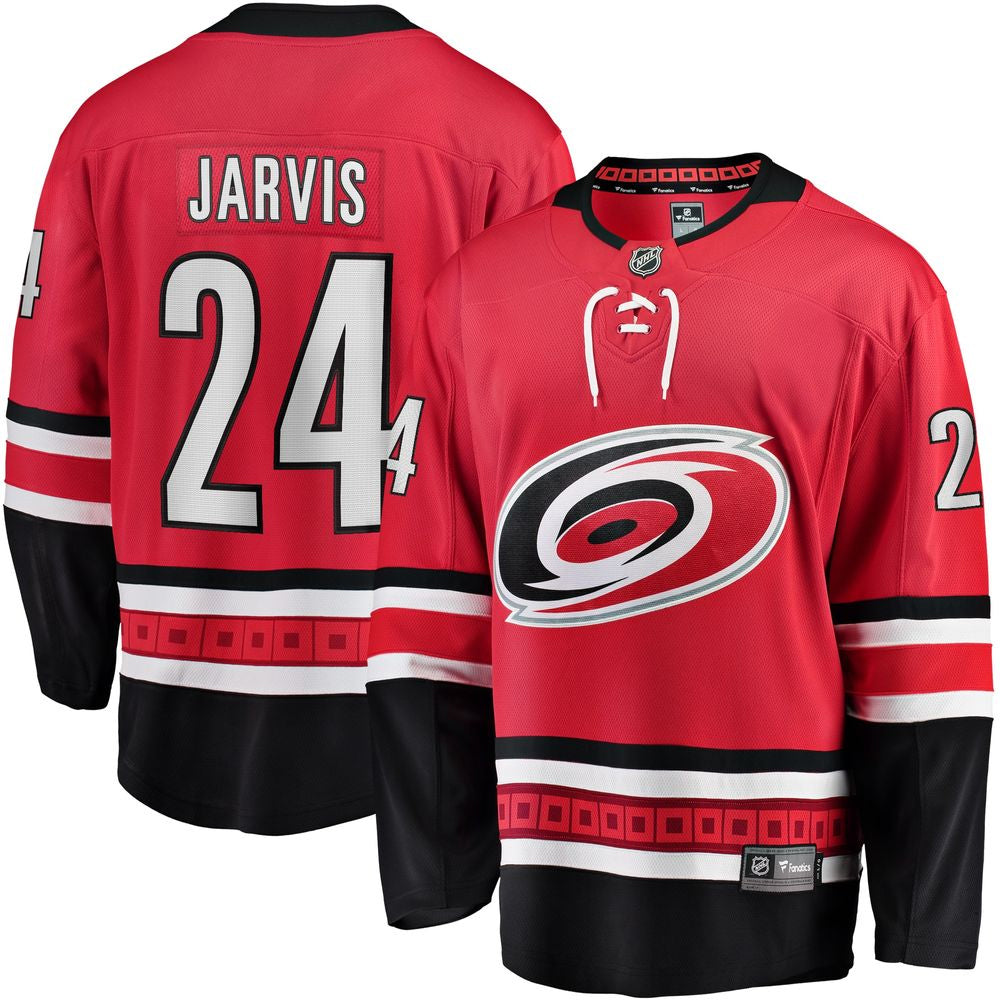 Seth Jarvis Carolina Hurricanes NHL Fanatics Breakaway Home Jersey