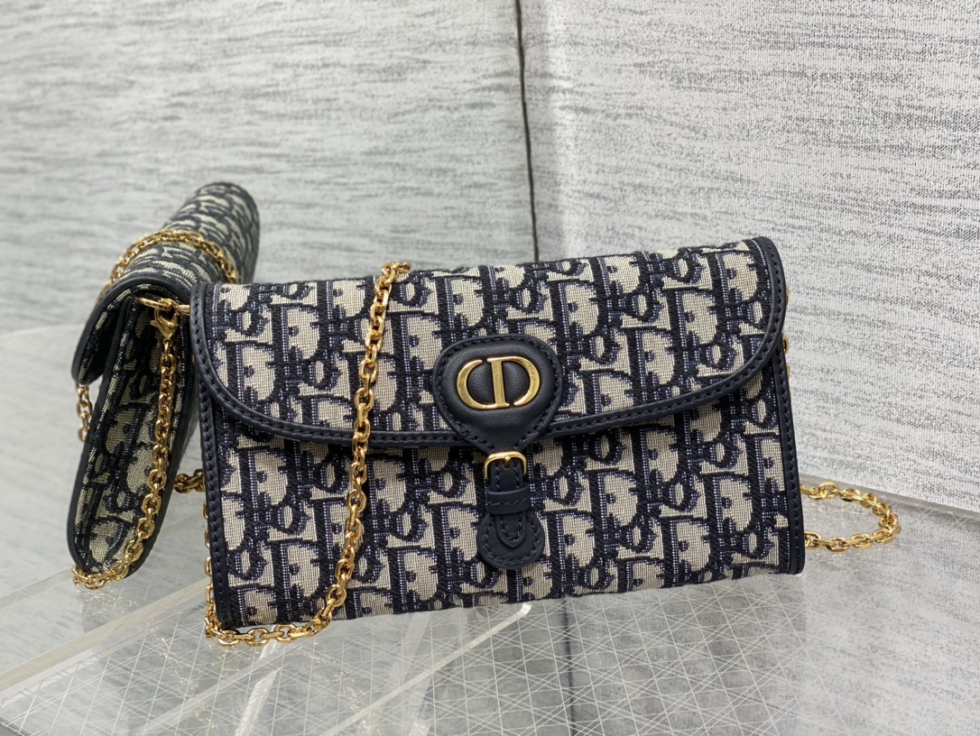 TOP Christian Dior Woc Chain Bag  21.5*4*12cm - Blue