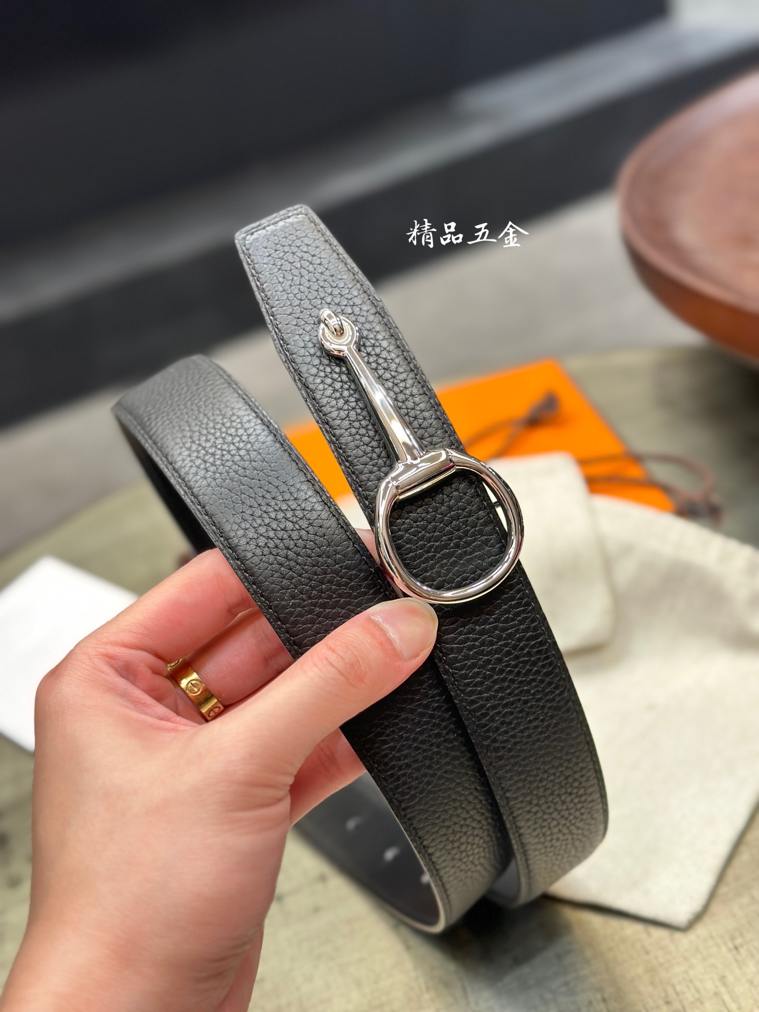 TOP HERMES Flippable Belt 3.8CM
