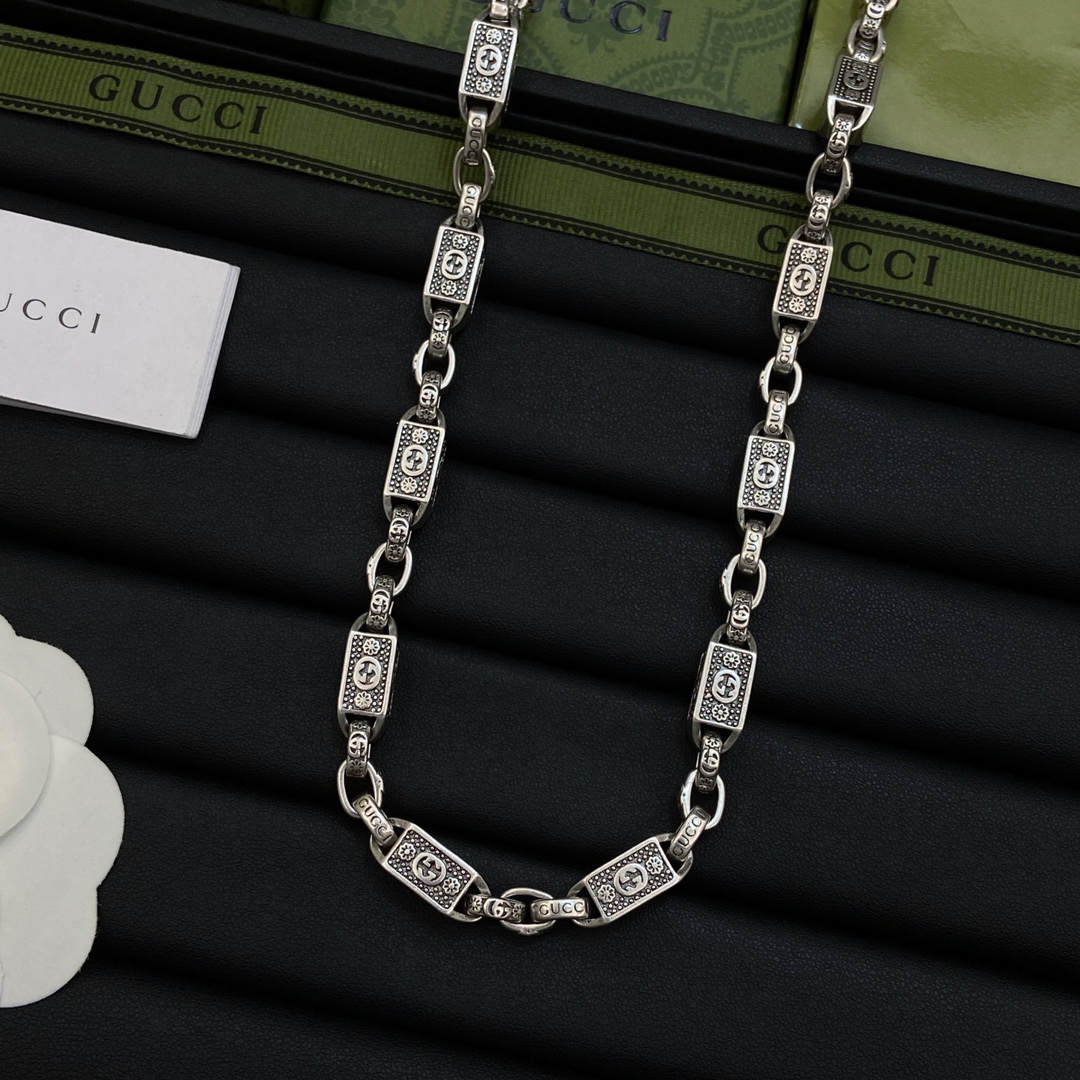 TOP GUCCI Bracelet +Necklaces - Sliver