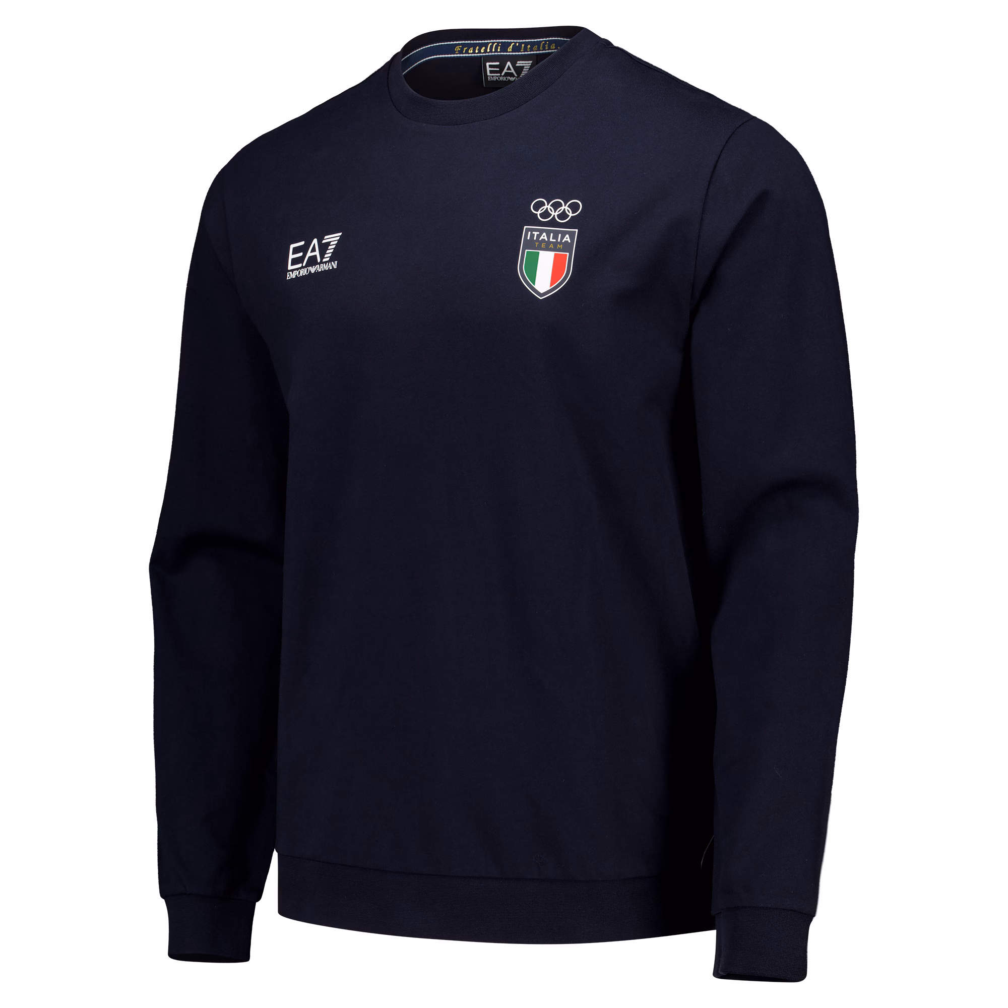 Team Italy EA7 Emporio Armani Crew Sweat - Navy