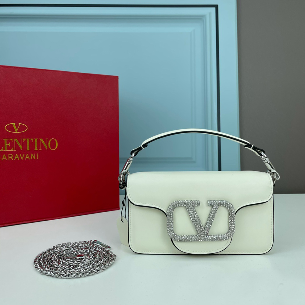 VALENTINO GARAVANI LOCÒ MICRO BAG WITH CHAIN AND JEWEL LOGO  (Replica)