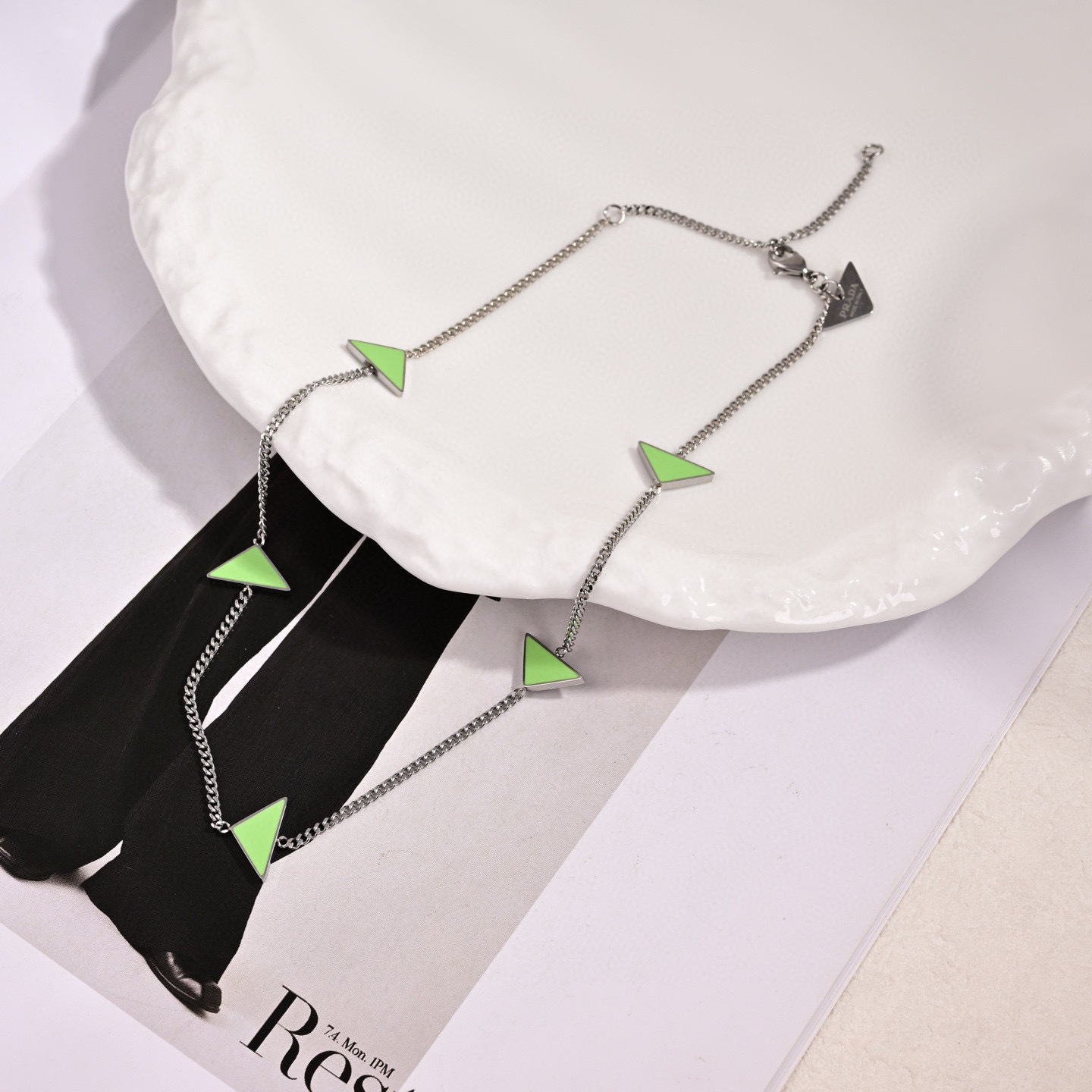 TOP PRADA Symbole Necklace - Silver