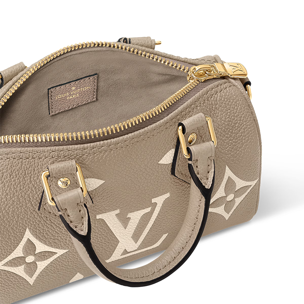 Louis Vuitton Nano Speedy Monogram Empreinte Leather Tourterelle / Crème(Replica)