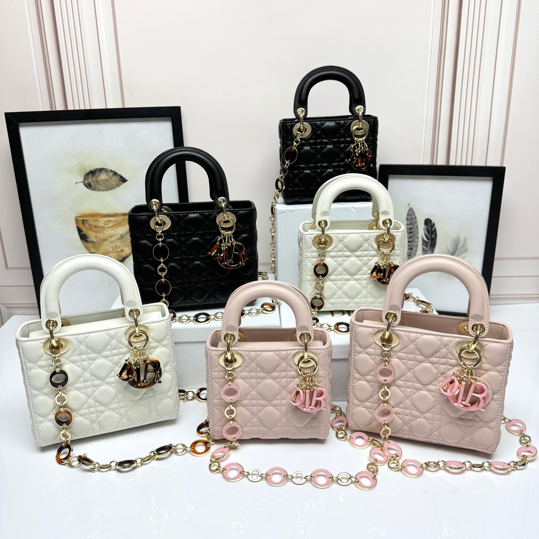 TOP Christian Dior Lady Dior Bag 2 Sizes - 3 Colors
