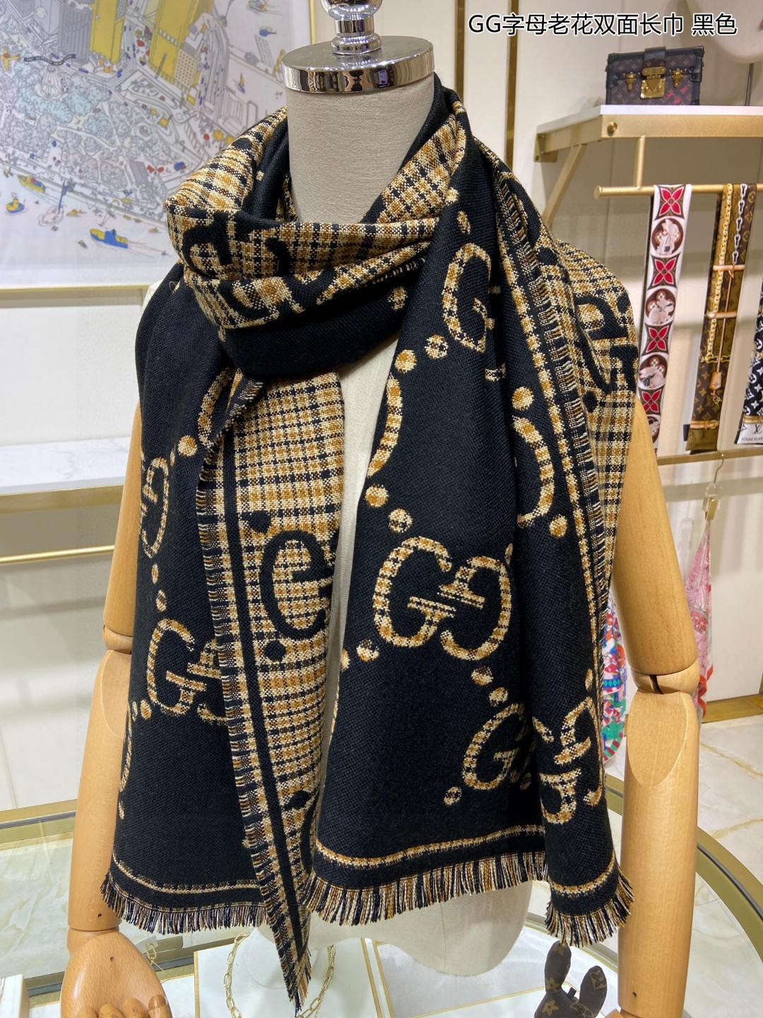 TOP GUCCI Wool Scarf 47×180 cm-3 Colors