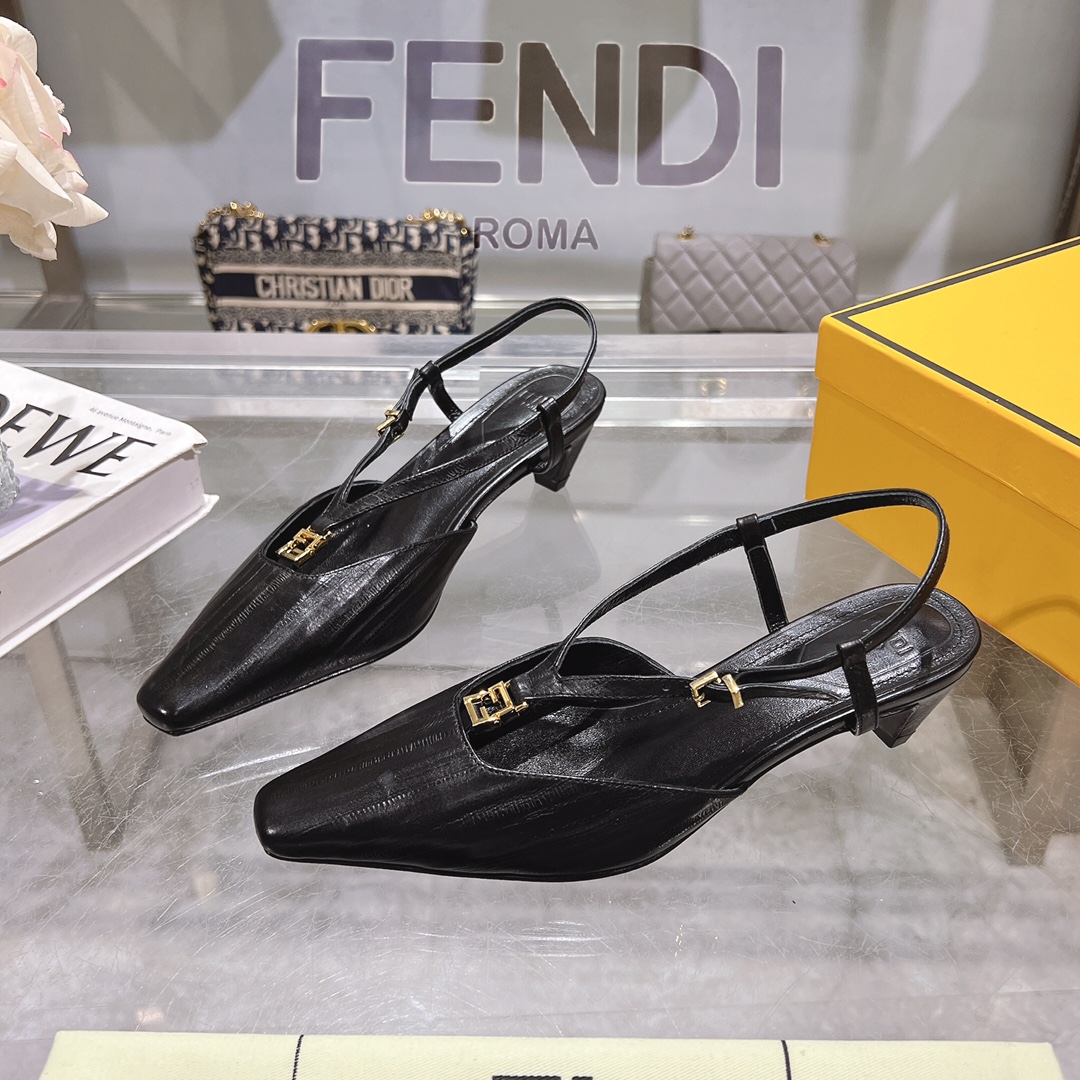 TOP FENDI FFold Mid Heel Mules - 6 Colors