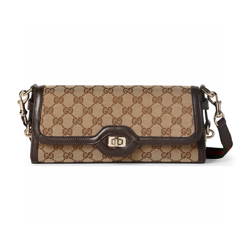 TOP GUCCI G*G Luce Series Small Shoulder Backpack 12.5x27.5x6.5cm