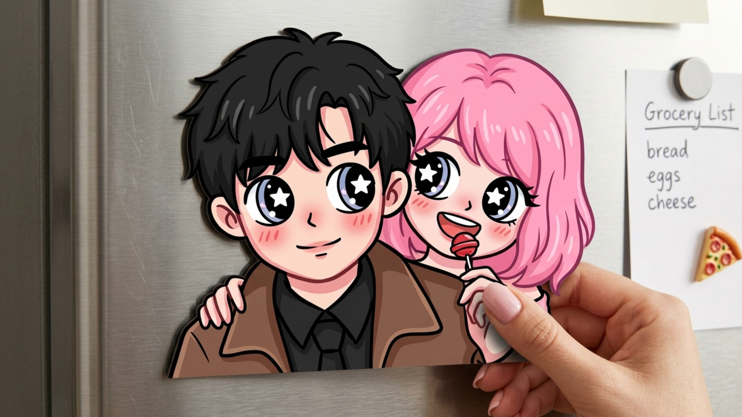 Custom Q-version NFC refrigerator magnet