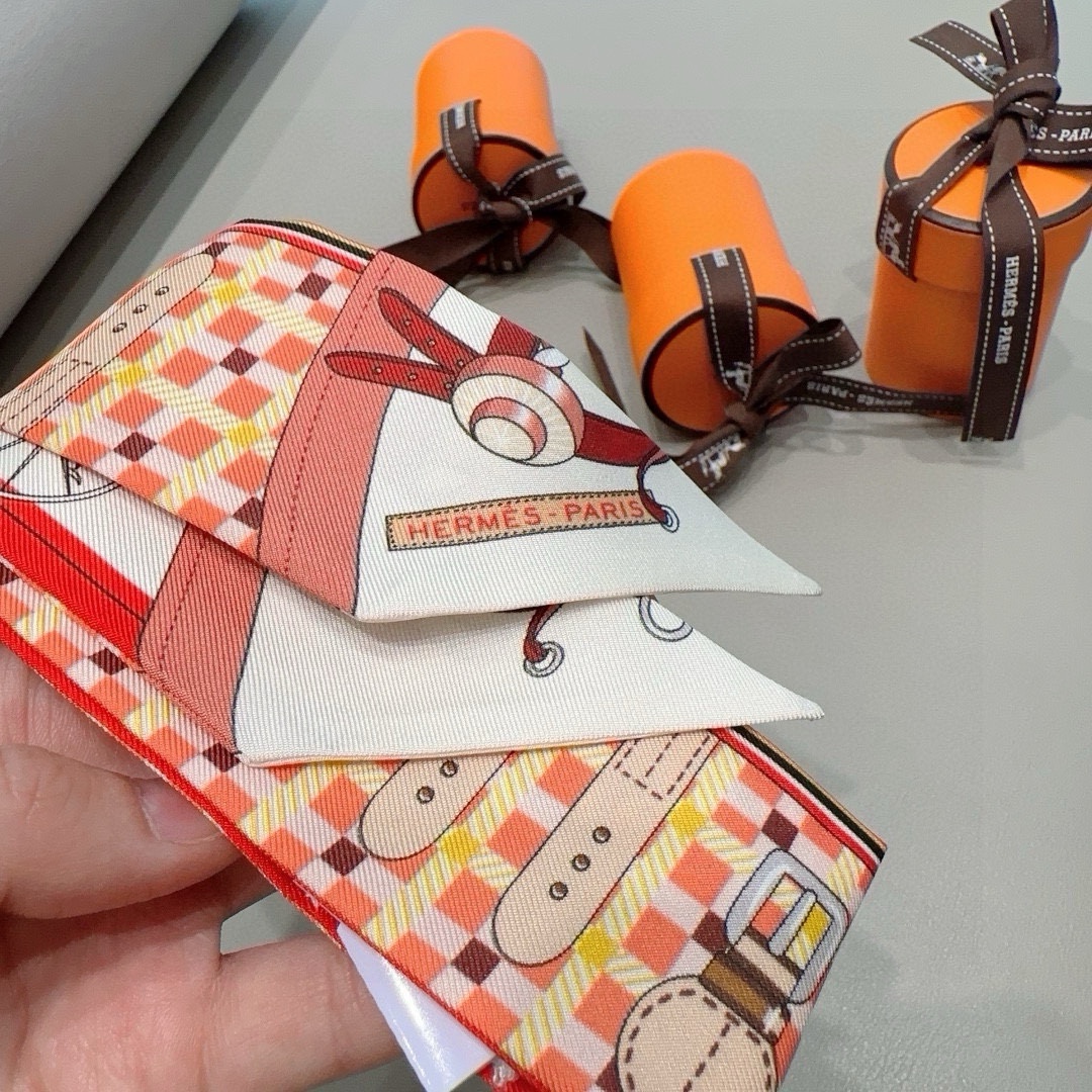 TOP HERMES Twilly Scarf 90 x 6 cm - 6 Colours