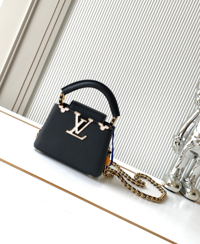 TOP Louis Vuitton LV Capucine Bag 16cm/21cm/27cm - Black