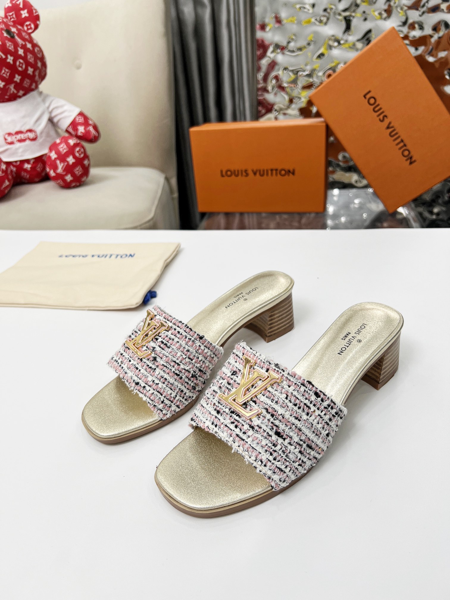TOP Louis Vuitton LV High-Heeled Slippers - 4 Colour