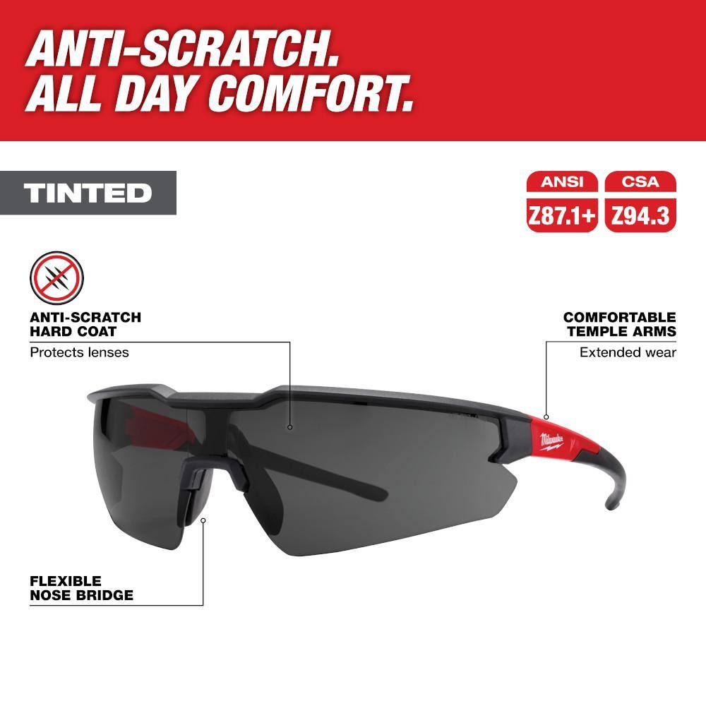 Tinted Safety Glasses Anti-Scratch Lenses (3-Pack)