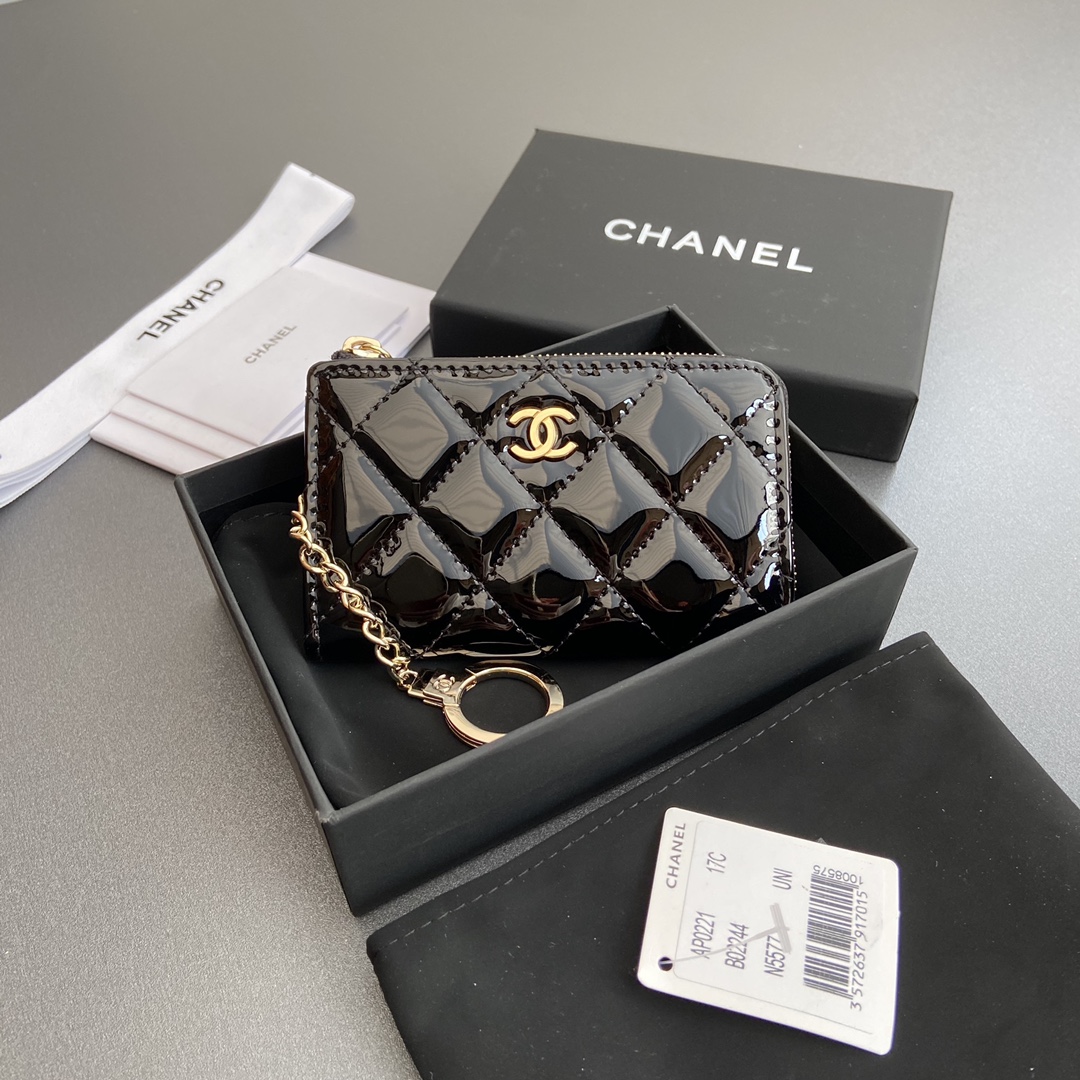 TOP CHANEL Mini Zipper Card Holder 11.5x7.5x1.5cm - 10 Colors
