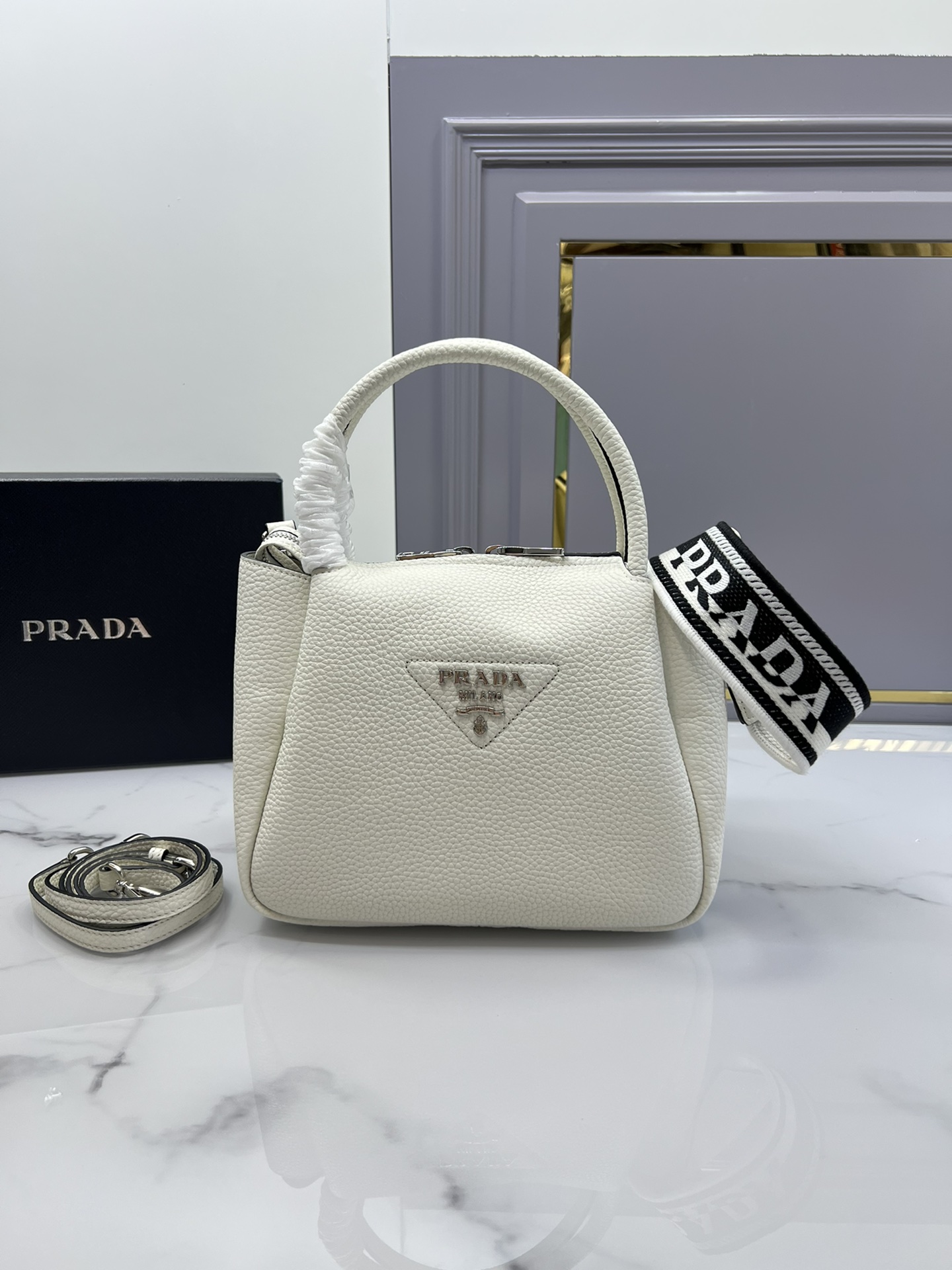 TOP PRADA Cowhide Handbag 23×21×13cm - 3 Colour