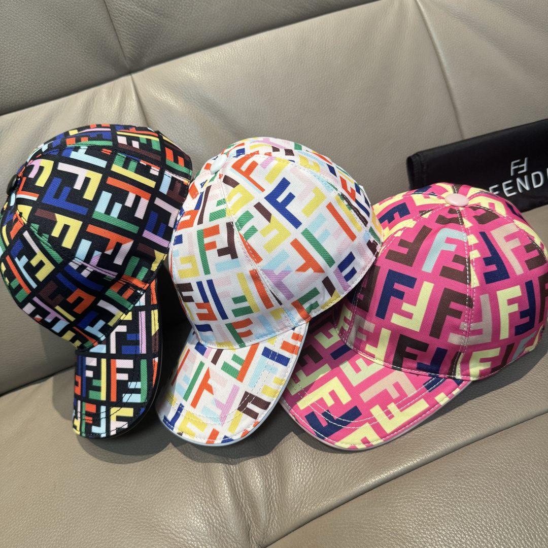 TOP FENDI Letter Baseball Hat - 3 Colors
