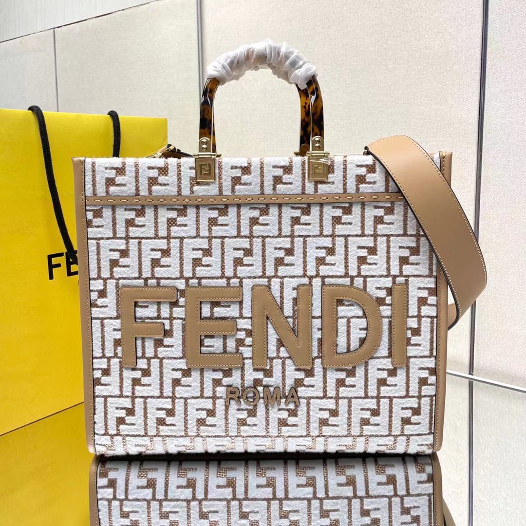 TOP FENDI Braid Sunshine Tote Bags 35x31x17cm - Two Colors