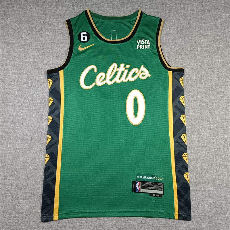 Men's Boston Celtics Jayson Tatum #0 Green 2022/23 Swingman Jersey - City Edition