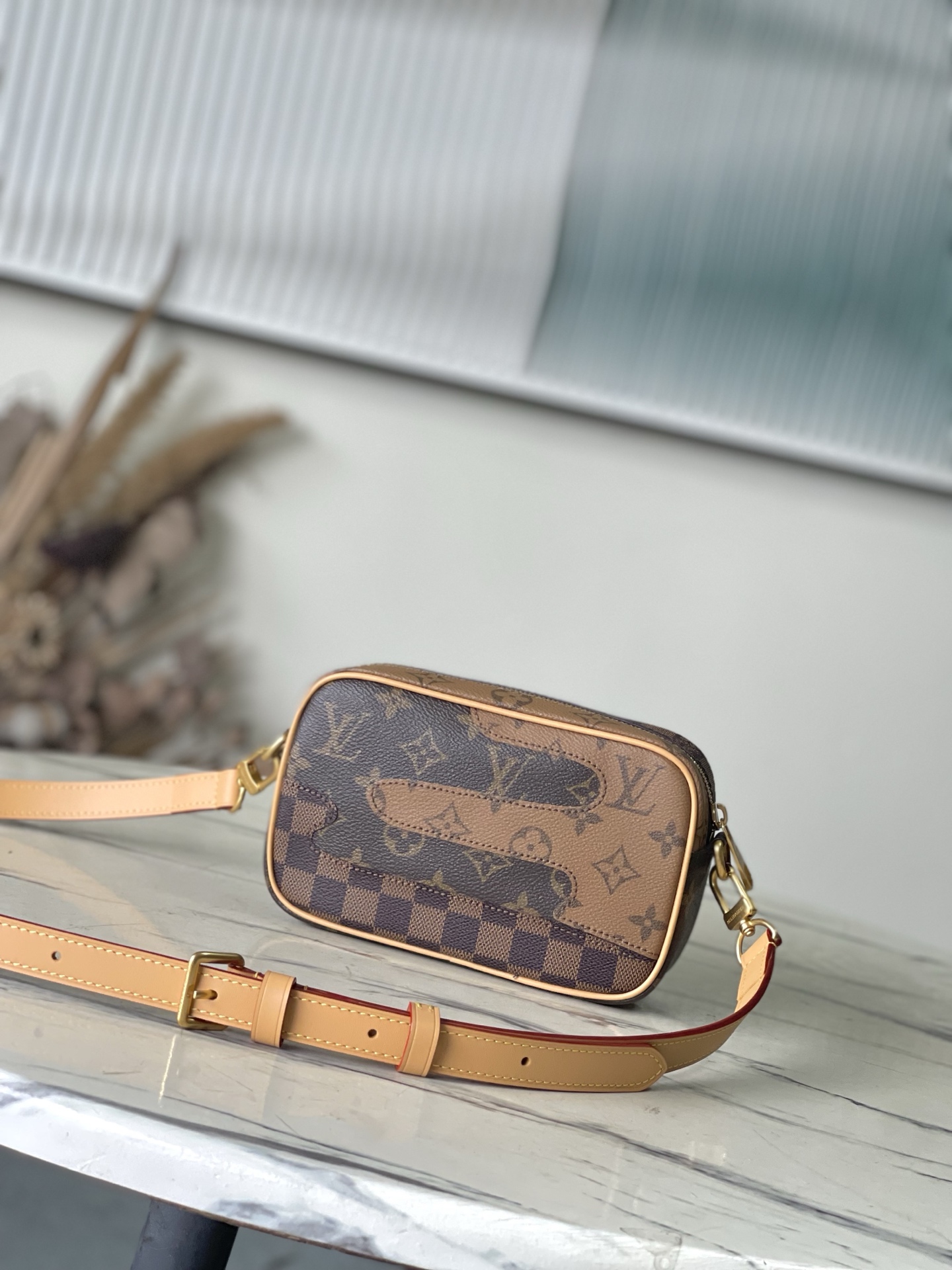 TOP Louis Vuitton LV Damier Monogram Reverse Trocadéro Bag 13 x 6.5 x 20 cm - Brown